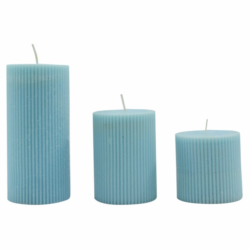 Ribbed Pillar Candle - Image 5