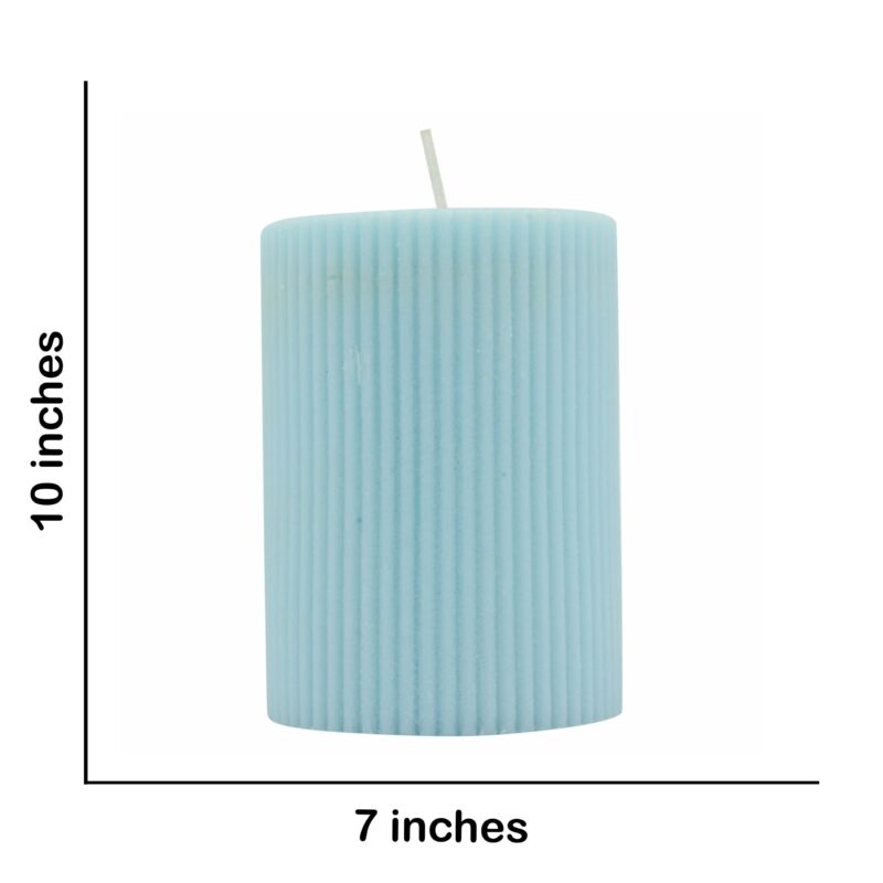 Ribbed Pillar Candle - Image 2