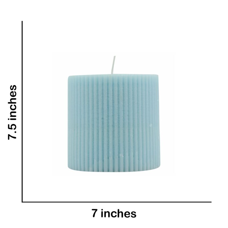 Ribbed Pillar Candle - Image 3