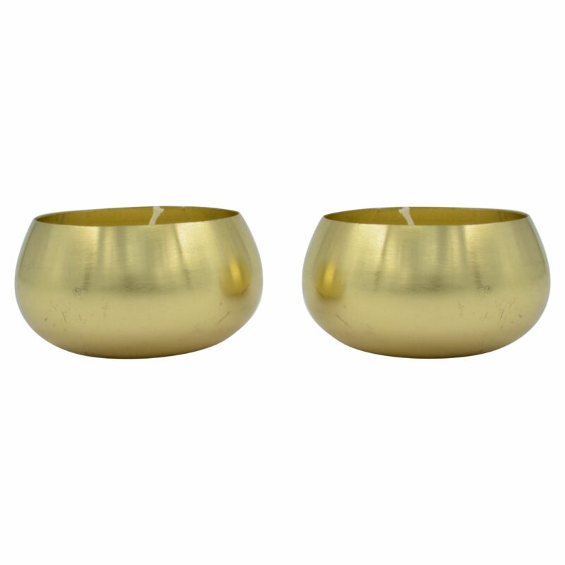 Small Metal Bowl Candle - Image 4