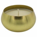 small metal bowl candle