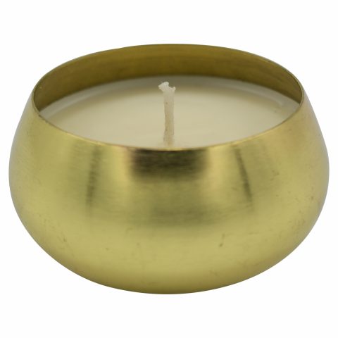 small metal bowl candle