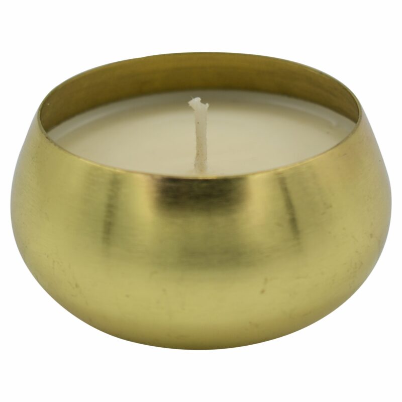 small metal bowl candle