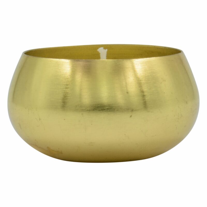 Small Metal Bowl Candle - Image 6