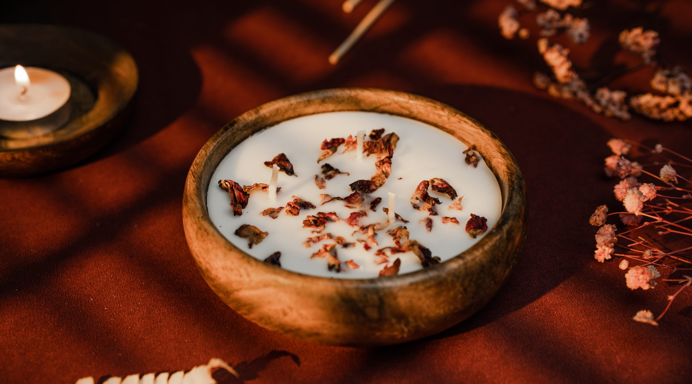 Elevate Your Home Ambience with the Wooden Urli Candle by Kaav Decor